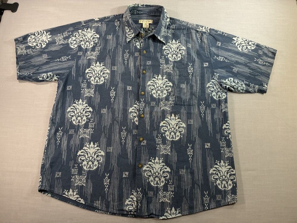 Portofino Silk Blend Shirt Mens XL Coastal Resort Button Up Luxury Fabric
